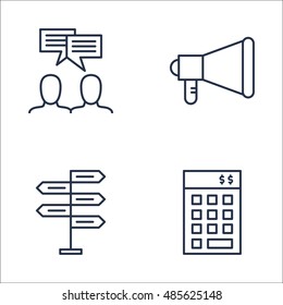 Set Of Project Management Icons On Investment, Promotion, Decision Making And More. Premium Quality EPS10 Vector Illustration For Mobile, App, UI Design.