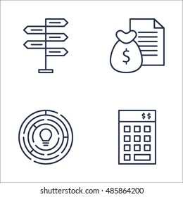 Set Of Project Management Icons On Investment, Creativity, Decision Making And More. Premium Quality EPS10 Vector Illustration For Mobile, App, UI Design.