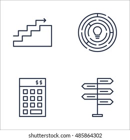 Set Of Project Management Icons On Decision Making, Creativity, Investment And More. Premium Quality EPS10 Vector Illustration For Mobile, App, UI Design.