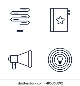 Set Of Project Management Icons On Quality Management, Creativity, Promotion And More. Premium Quality EPS10 Vector Illustration For Mobile, App, UI Design.