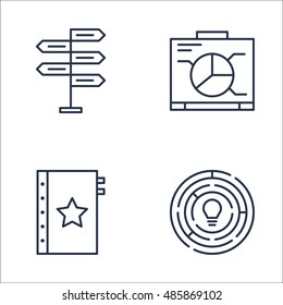 Set Of Project Management Icons On Quality Management, Creativity, Decision Making And More. Premium Quality EPS10 Vector Illustration For Mobile, App, UI Design.