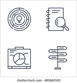 Set Of Project Management Icons On Creativity, Graph, Decision Making And More. Premium Quality EPS10 Vector Illustration For Mobile, App, UI Design.