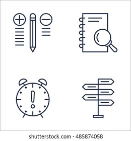 Set Of Project Management Icons On Research, Decision Making, Best Solution And More. Premium Quality EPS10 Vector Illustration For Mobile, App, UI Design.