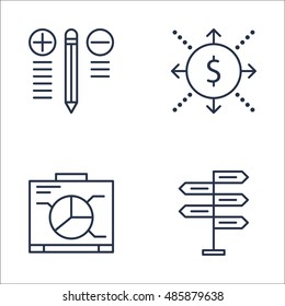 Set Of Project Management Icons On Best Solution, Cash Flow, Graph And More. Premium Quality EPS10 Vector Illustration For Mobile, App, UI Design.