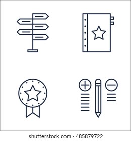 Set Of Project Management Icons On Quality Management, Award, Best Solution And More. Premium Quality EPS10 Vector Illustration For Mobile, App, UI Design.