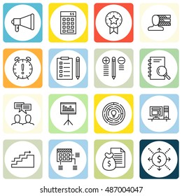 Set Of Project Management Icons On Investment, Personality, Creativity And More. Premium Quality EPS10 Vector Illustration For Mobile, App, UI Design.