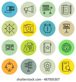 Set Of Project Management Icons On Decision Making, Creativity, Statistics And More. Premium Quality EPS10 Vector Illustration For Mobile, App, UI Design.
