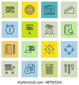 Set Of Project Management Icons On Research, Statistics, Investment And More. Premium Quality EPS10 Vector Illustration For Mobile, App, UI Design.