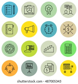 Set Of Project Management Icons On Award, Cash Flow, Investment And More. Premium Quality EPS10 Vector Illustration For Mobile, App, UI Design.