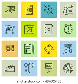 Set Of Project Management Icons On Best Solution, Deadline, Graph And More. Premium Quality EPS10 Vector Illustration For Mobile, App, UI Design.