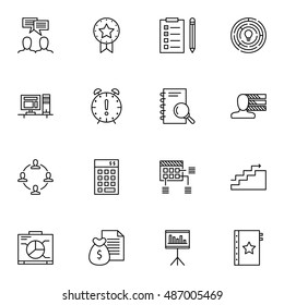 Set Of Project Management Icons On Investment, Award, Statistics And More. Premium Quality EPS10 Vector Illustration For Mobile, App, UI Design.