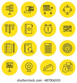 Set Of Project Management Icons On Investment, Creativity, Personality And More. Premium Quality EPS10 Vector Illustration For Mobile, App, UI Design.
