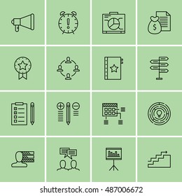 Set Of Project Management Icons On Task List, Money Revenue, Decision Making And More. Premium Quality EPS10 Vector Illustration For Mobile, App, UI Design.