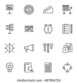 Set Of Project Management Icons On Money Revenue, Charts, Investment And More. Premium Quality EPS10 Vector Illustration For Mobile, App, UI Design.