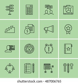 Set Of Project Management Icons On Best Solution, Personality, Creativity And More. Premium Quality EPS10 Vector Illustration For Mobile, App, UI Design.