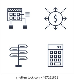 Set Of Project Management Icons On Planning, Cash Flow, Decision Making And More. Premium Quality EPS10 Vector Illustration For Mobile, App, UI Design.