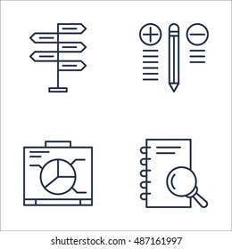 Set Of Project Management Icons On Decision Making, Best Solution, Graph And More. Premium Quality EPS10 Vector Illustration For Mobile, App, UI Design.