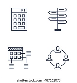 Set Of Project Management Icons On Planning, Investment, Teamwork And More. Premium Quality EPS10 Vector Illustration For Mobile, App, UI Design.