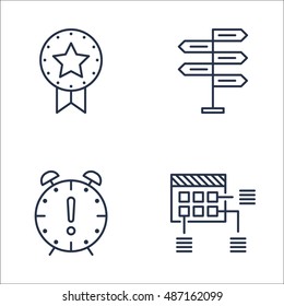 Set Of Project Management Icons On Award, Deadline, Decision Making And More. Premium Quality EPS10 Vector Illustration For Mobile, App, UI Design.
