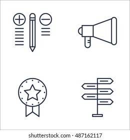 Set Of Project Management Icons On Award, Best Solution, Promotion And More. Premium Quality EPS10 Vector Illustration For Mobile, App, UI Design.