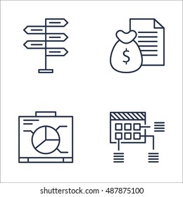 Set Of Project Management Icons On Money Revenue, Graph, Planning And More. Premium Quality EPS10 Vector Illustration For Mobile, App, UI Design.