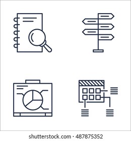 Set Of Project Management Icons On Planning, Decision Making, Graph And More. Premium Quality EPS10 Vector Illustration For Mobile, App, UI Design.