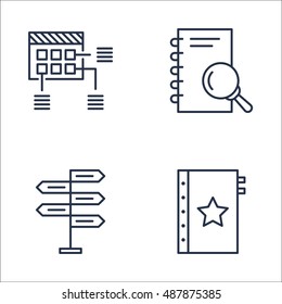 Set Of Project Management Icons On Quality Management, Research, Decision Making And More. Premium Quality EPS10 Vector Illustration For Mobile, App, UI Design.