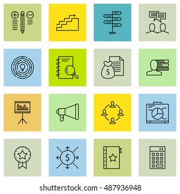 Set Of Project Management Icons On Statistics, Planning, Graph And More. Premium Quality EPS10 Vector Illustration For Mobile, App, UI Design.