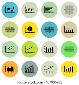 Set Of Project Management Icons On Statistics, Planning, Graph And More. Premium Quality EPS10 Vector Illustration For Mobile, App, UI Design.