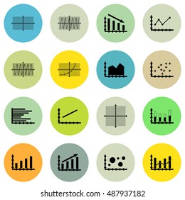 Set Of Project Management Icons On Statistics, Planning, Graph And More. Premium Quality EPS10 Vector Illustration For Mobile, App, UI Design.