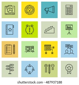 Set Of Project Management Icons On Statistics, Planning, Graph And More. Premium Quality EPS10 Vector Illustration For Mobile, App, UI Design.
