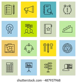 Set Of Project Management Icons On Research, Personality, Best Solution And More. Premium Quality EPS10 Vector Illustration For Mobile, App, UI Design.
