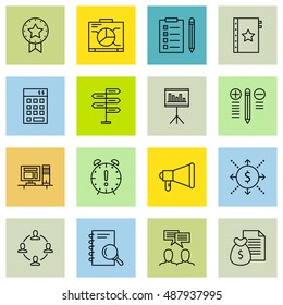 Set Of Project Management Icons On Team Meeting, Award, Investment And More. Premium Quality EPS10 Vector Illustration For Mobile, App, UI Design.