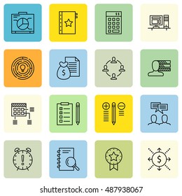 Set Of Project Management Icons On Deadline, Task List, Best Solution And More. Premium Quality EPS10 Vector Illustration For Mobile, App, UI Design.