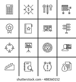 Set Of Project Management Icons On Creativity, Personality, Planning And More. Premium Quality EPS10 Vector Illustration For Mobile, App, UI Design.