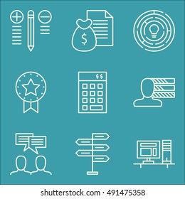 Set Of Project Management Icons On Investment, Team Meeting, Award And More. Premium Quality EPS10 Vector Illustration For Mobile, App, UI Design.