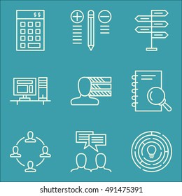 Set Of Project Management Icons On Teamwork, Investment, Creativity And More. Premium Quality EPS10 Vector Illustration For Mobile, App, UI Design.
