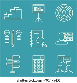 Set Of Project Management Icons On Charts, Personality, Investment And More. Premium Quality EPS10 Vector Illustration For Mobile, App, UI Design.
