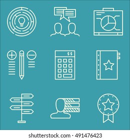 Set Of Project Management Icons On Best Solution, Team Meeting, Creativity And More. Premium Quality EPS10 Vector Illustration For Mobile, App, UI Design.