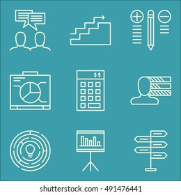 Set Of Project Management Icons On Investment, Statistics, Graph And More. Premium Quality EPS10 Vector Illustration For Mobile, App, UI Design.