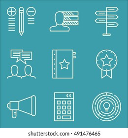 Set Of Project Management Icons On Quality Management, Best Solution, Award And More. Premium Quality EPS10 Vector Illustration For Mobile, App, UI Design.
