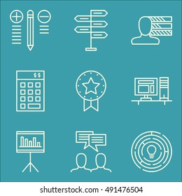 Set Of Project Management Icons On Creativity, Award, Statistics And More. Premium Quality EPS10 Vector Illustration For Mobile, App, UI Design.