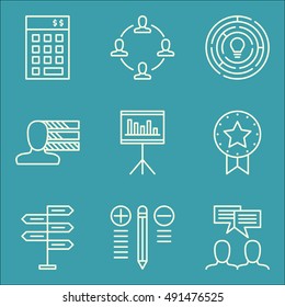 Set Of Project Management Icons On Award, Decision Making, Personality And More. Premium Quality EPS10 Vector Illustration For Mobile, App, UI Design.