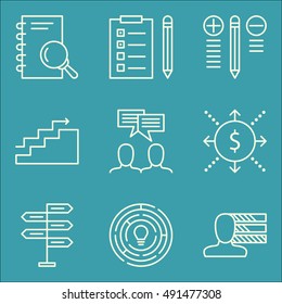 Set Of Project Management Icons On Personality, Task List, Decision Making And More. Premium Quality EPS10 Vector Illustration For Mobile, App, UI Design.