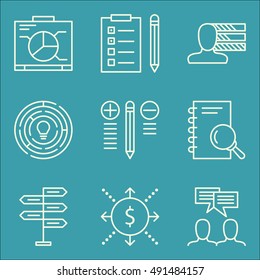 Set Of Project Management Icons On Personality, Creativity, Research And More. Premium Quality EPS10 Vector Illustration For Mobile, App, UI Design.