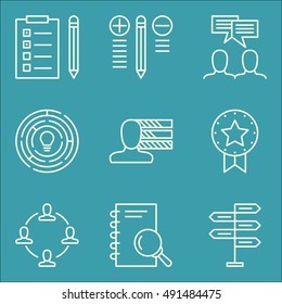 Set Of Project Management Icons On Decision Making, Personality, Task List And More. Premium Quality EPS10 Vector Illustration For Mobile, App, UI Design.