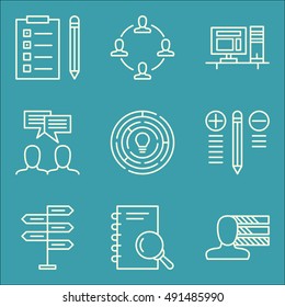 Set Of Project Management Icons On Best Solution, Research, Decision Making And More. Premium Quality EPS10 Vector Illustration For Mobile, App, UI Design.