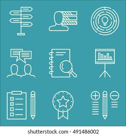 Set Of Project Management Icons On Decision Making, Award, Best Solution And More. Premium Quality EPS10 Vector Illustration For Mobile, App, UI Design.