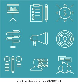 Set Of Project Management Icons On Creativity, Task List, Personality And More. Premium Quality EPS10 Vector Illustration For Mobile, App, UI Design.