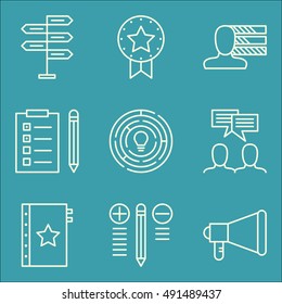 Set Of Project Management Icons On Award, Creativity, Personality And More. Premium Quality EPS10 Vector Illustration For Mobile, App, UI Design.